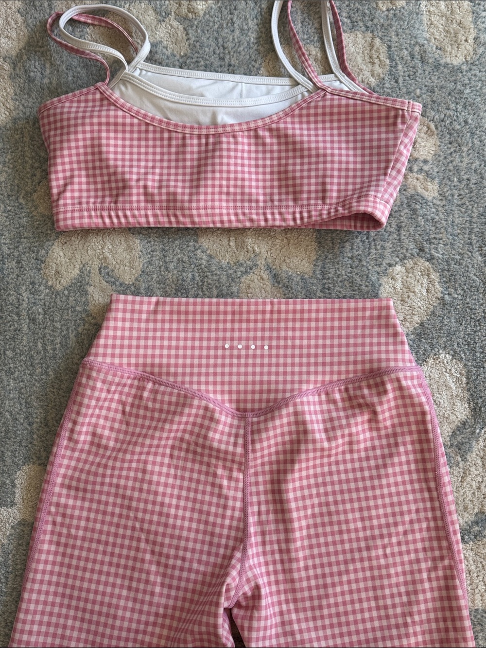 ACTA Women’s Pink Gingham Bike Shorts - Picture 4 of 4